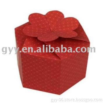 Flower shape foldable paper boxes